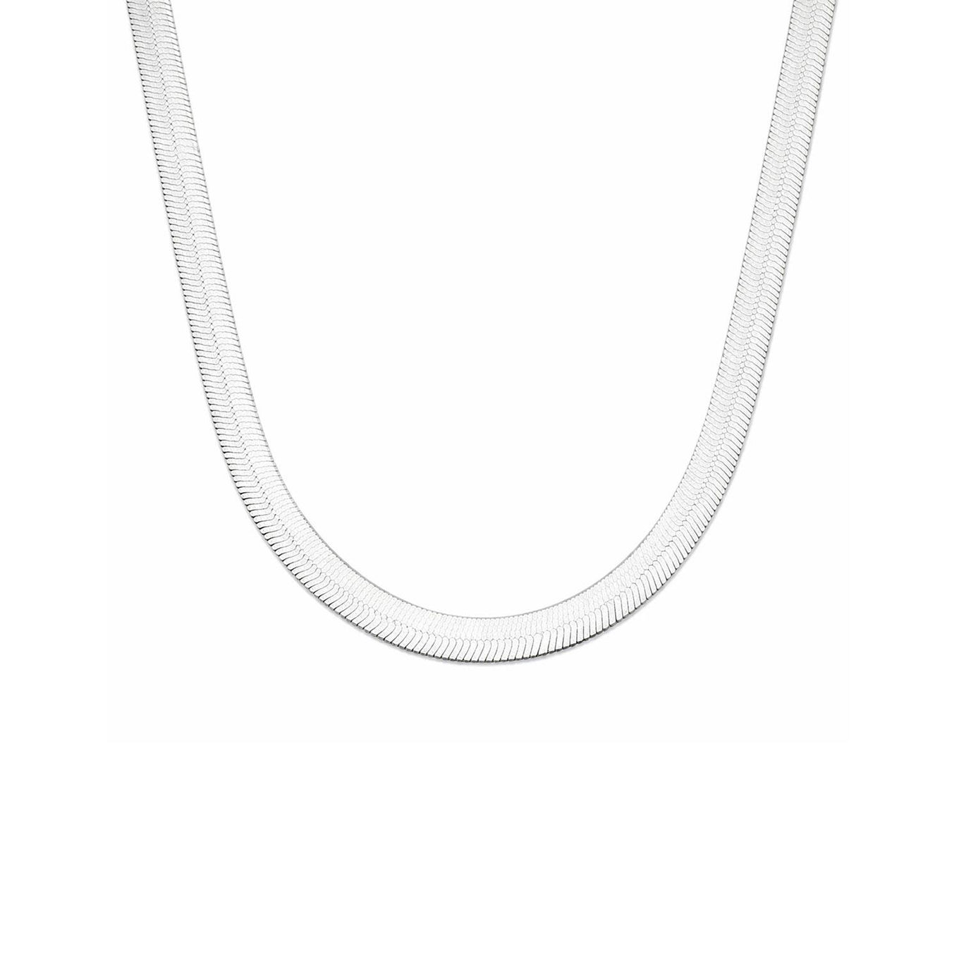 925 Sterling Silver Italian Sleek Necklace For Women