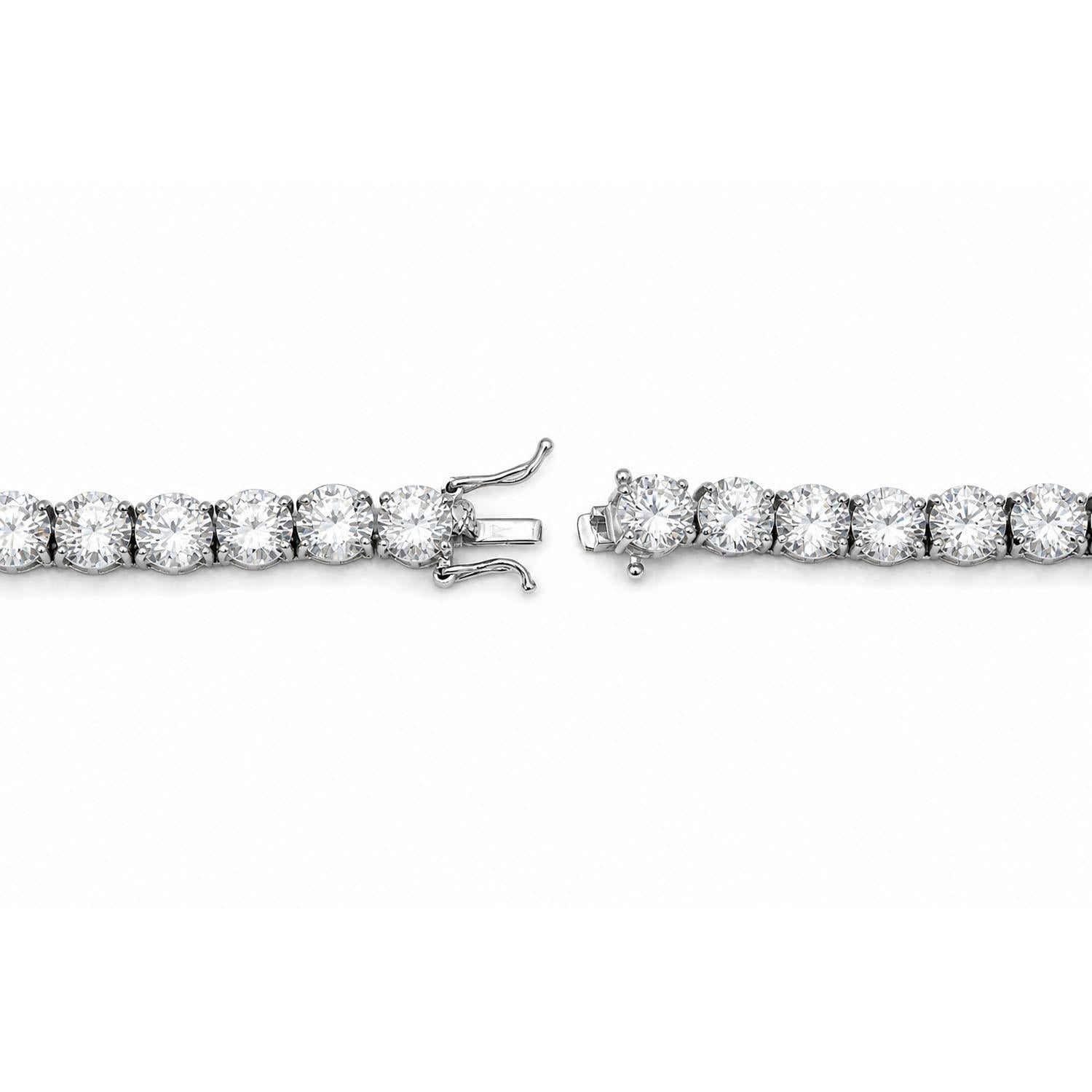 925 Sterling Silver White CZ Lux Tennis Necklace 18inches
