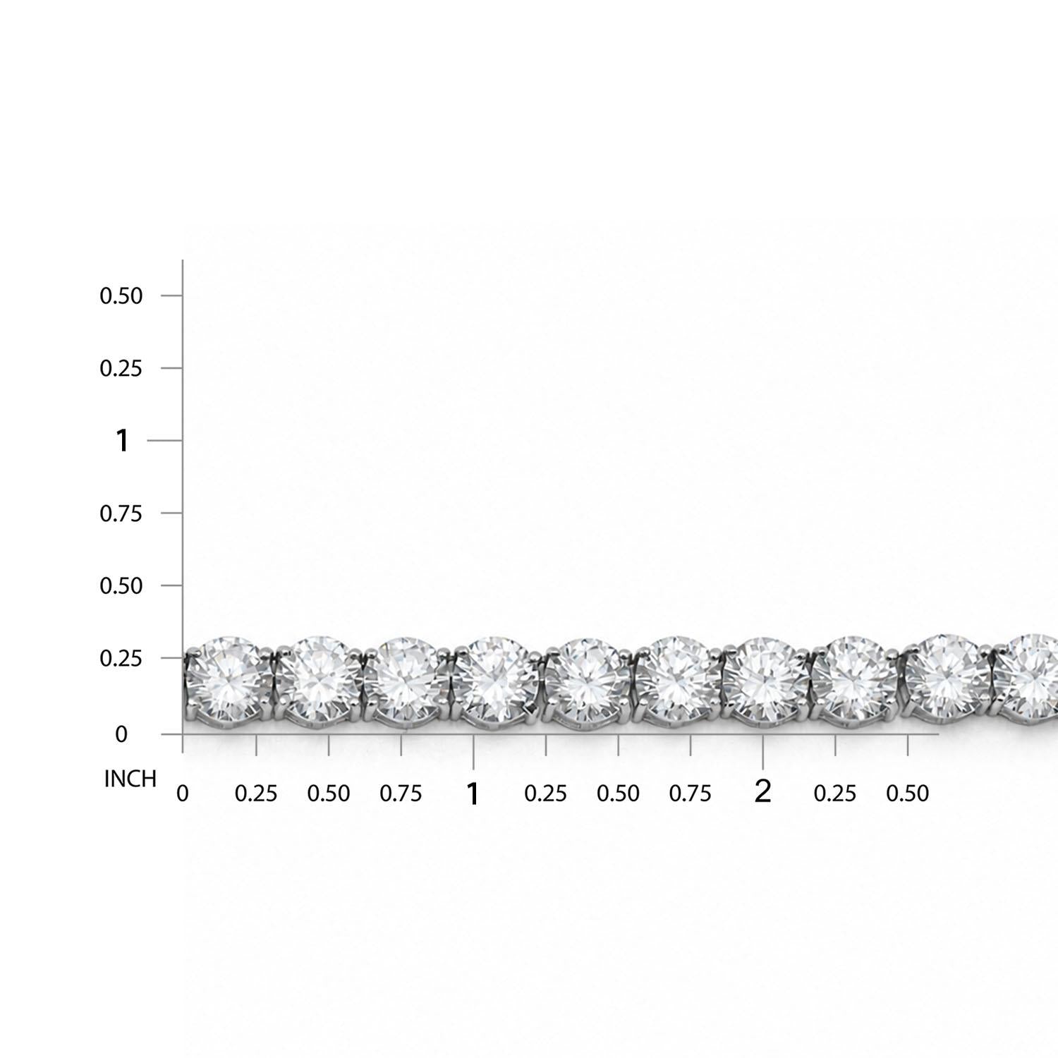 925 Sterling Silver White CZ Lux Tennis Necklace 18inches