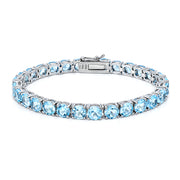 Classic Aqua Tennis Bracelet