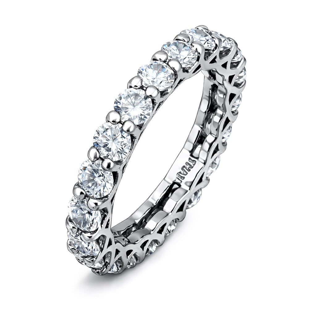 925 Sterling Silver White CZ Classic Infinity Ring