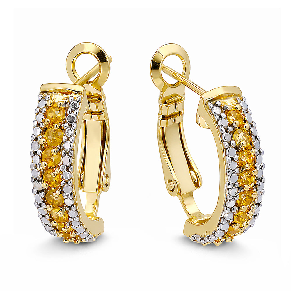Dazzle Huggie Earrings 18K Gold Plated
