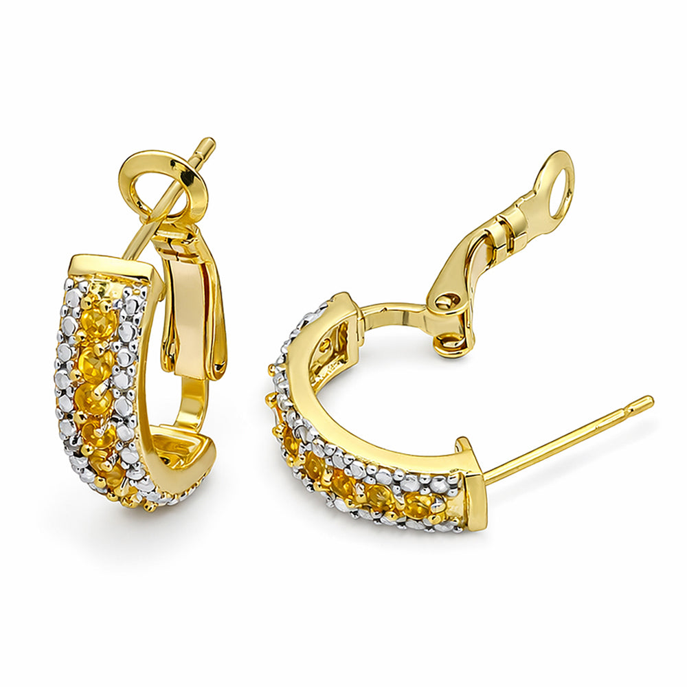 Dazzle Huggie Earrings 18K Gold Plated