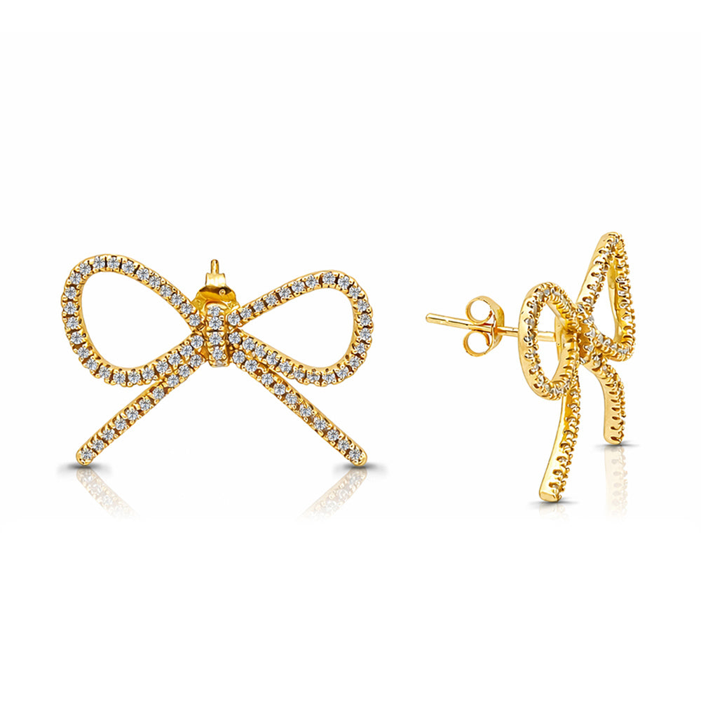 Cutie Bows Studs 18K Gold Plated