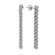 Classic Tennis Drop Earrings