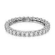 925 Sterling Silver White Cubic Zirconia Mini Infinity Ring