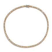 Citrine Square Classic Tennis Necklace