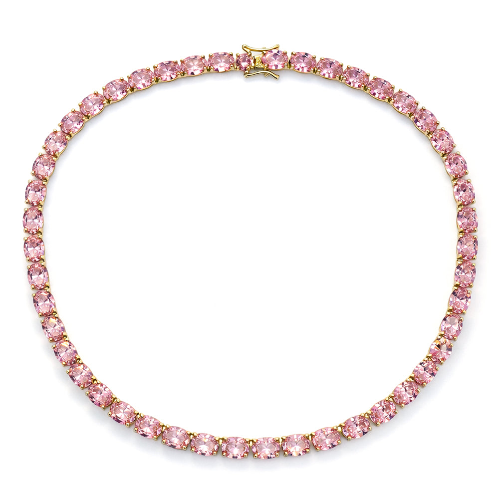 Lux Blush Tennis Necklace