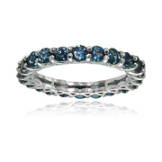 Classic infinity Ring London Blue Topaz