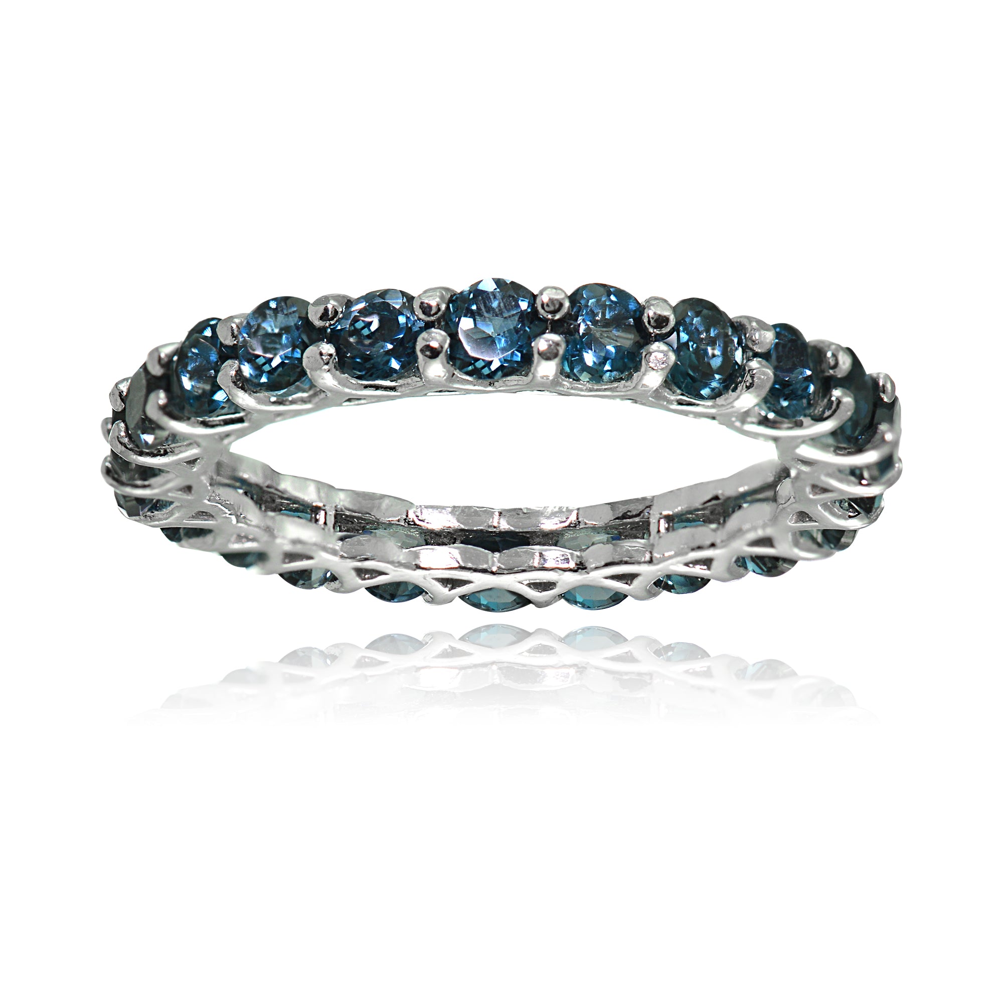 Classic infinity Ring London Blue Topaz