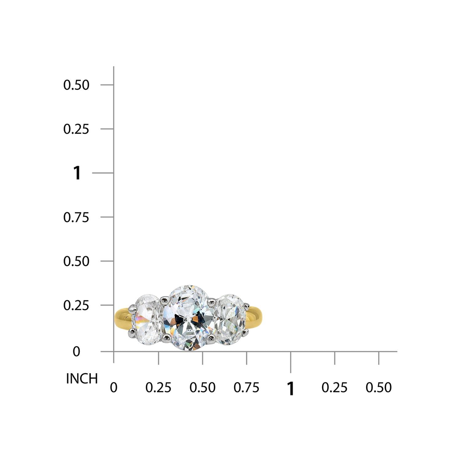 925 Sterling Silver White CZ 18K Gold Plated Romance Ring For Women