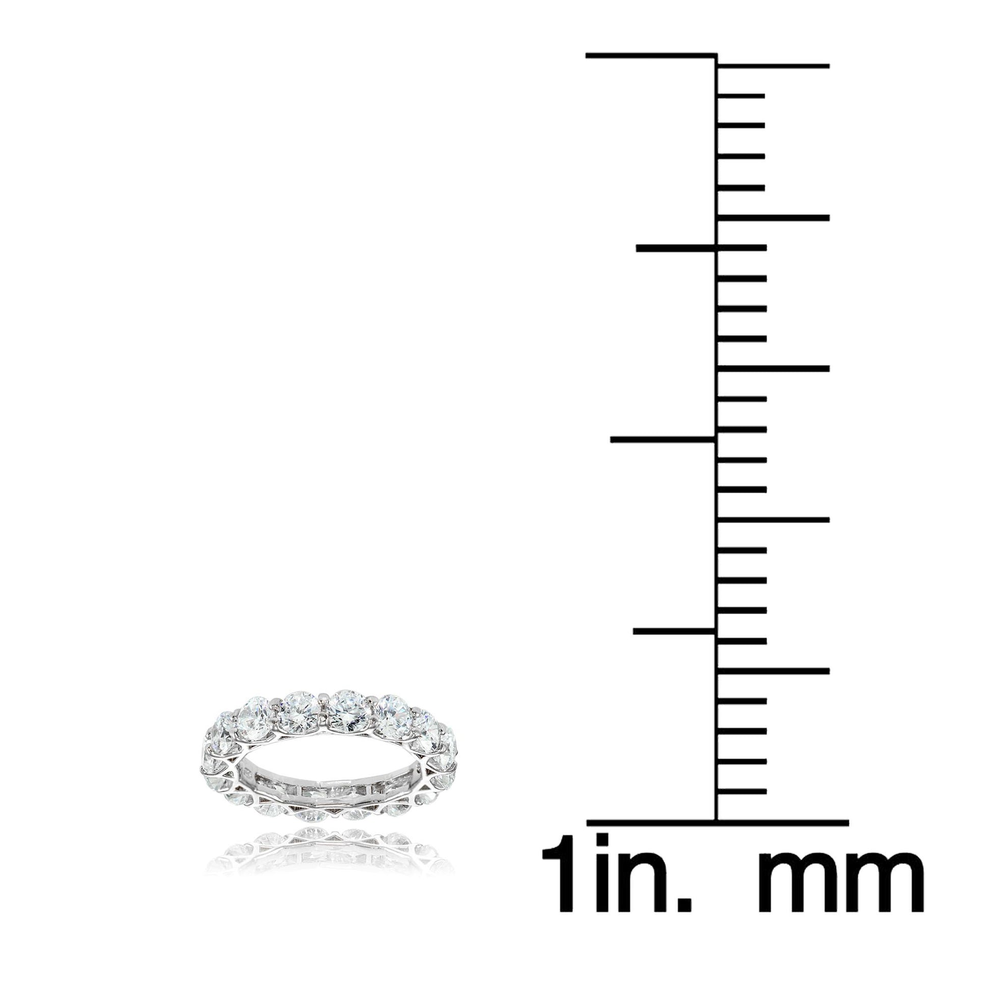 925 Sterling Silver White CZ Lux Infinity Ring For Women