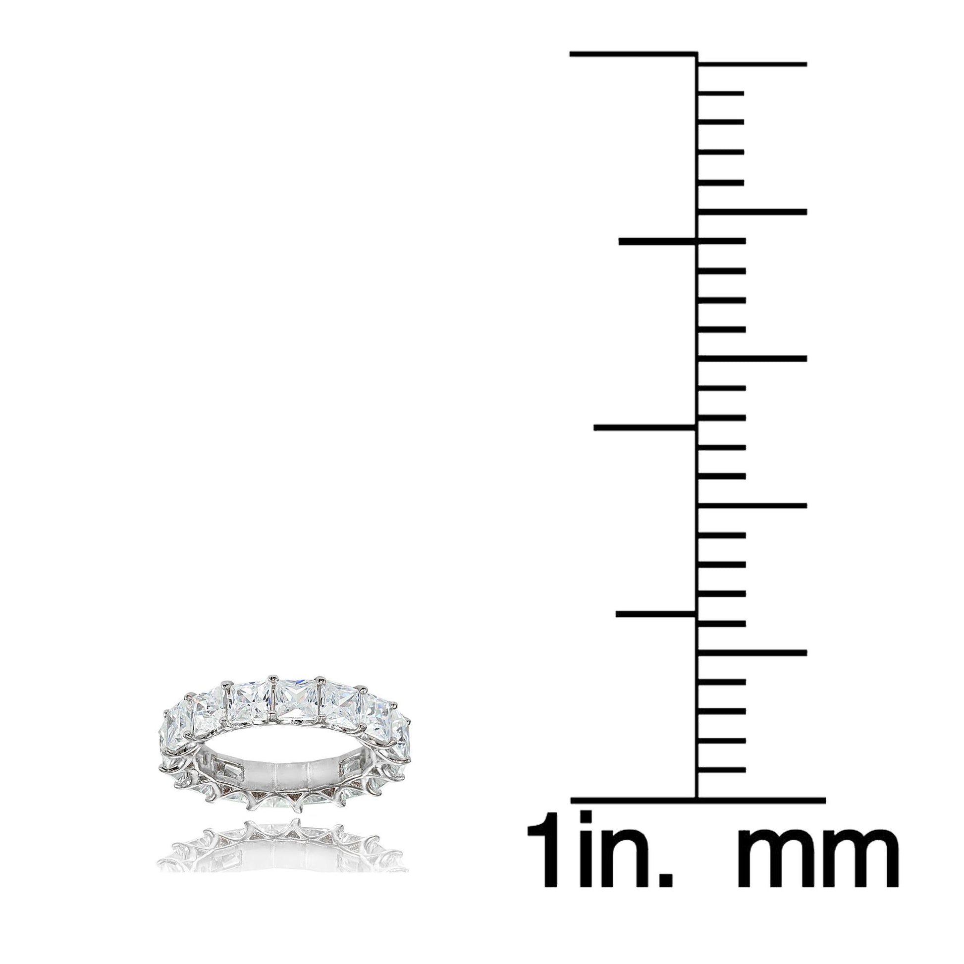 925 Sterling Silver White CZ Cubic Infinity Ring For Women