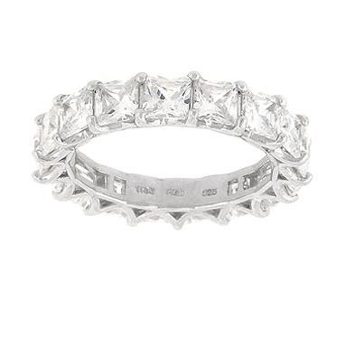 925 Sterling Silver White CZ Cubic Infinity Ring For Women