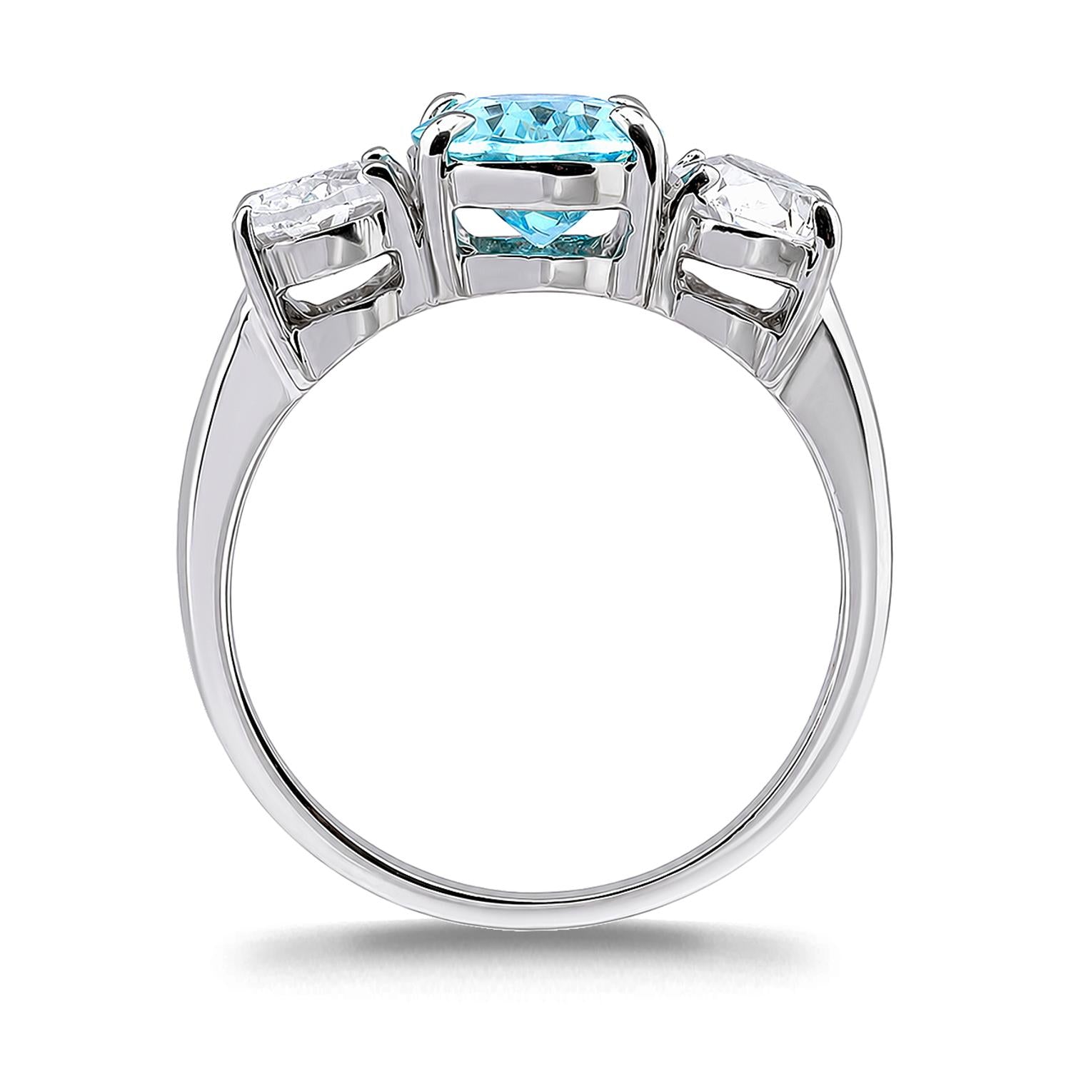 925 Sterling Silver CZ Romance Ring