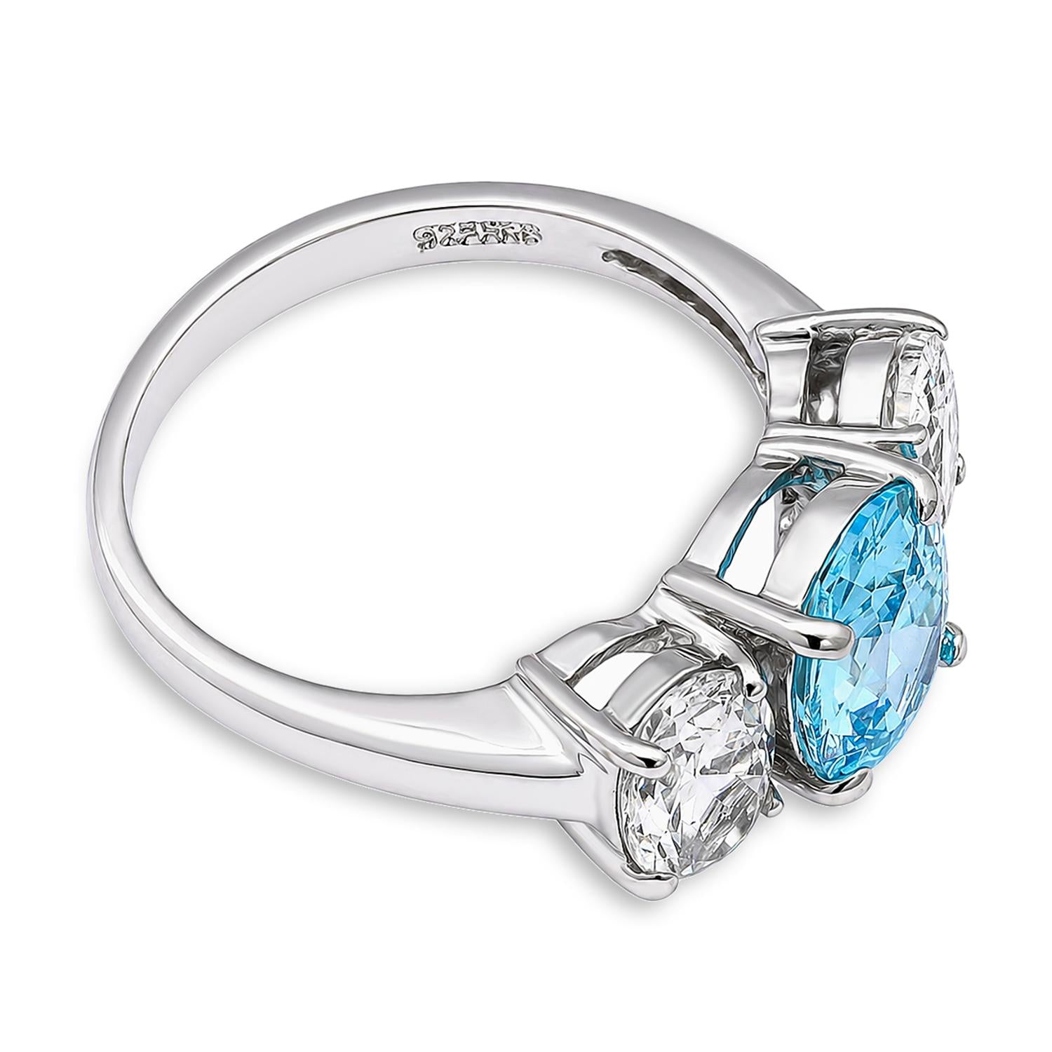 925 Sterling Silver CZ Romance Ring