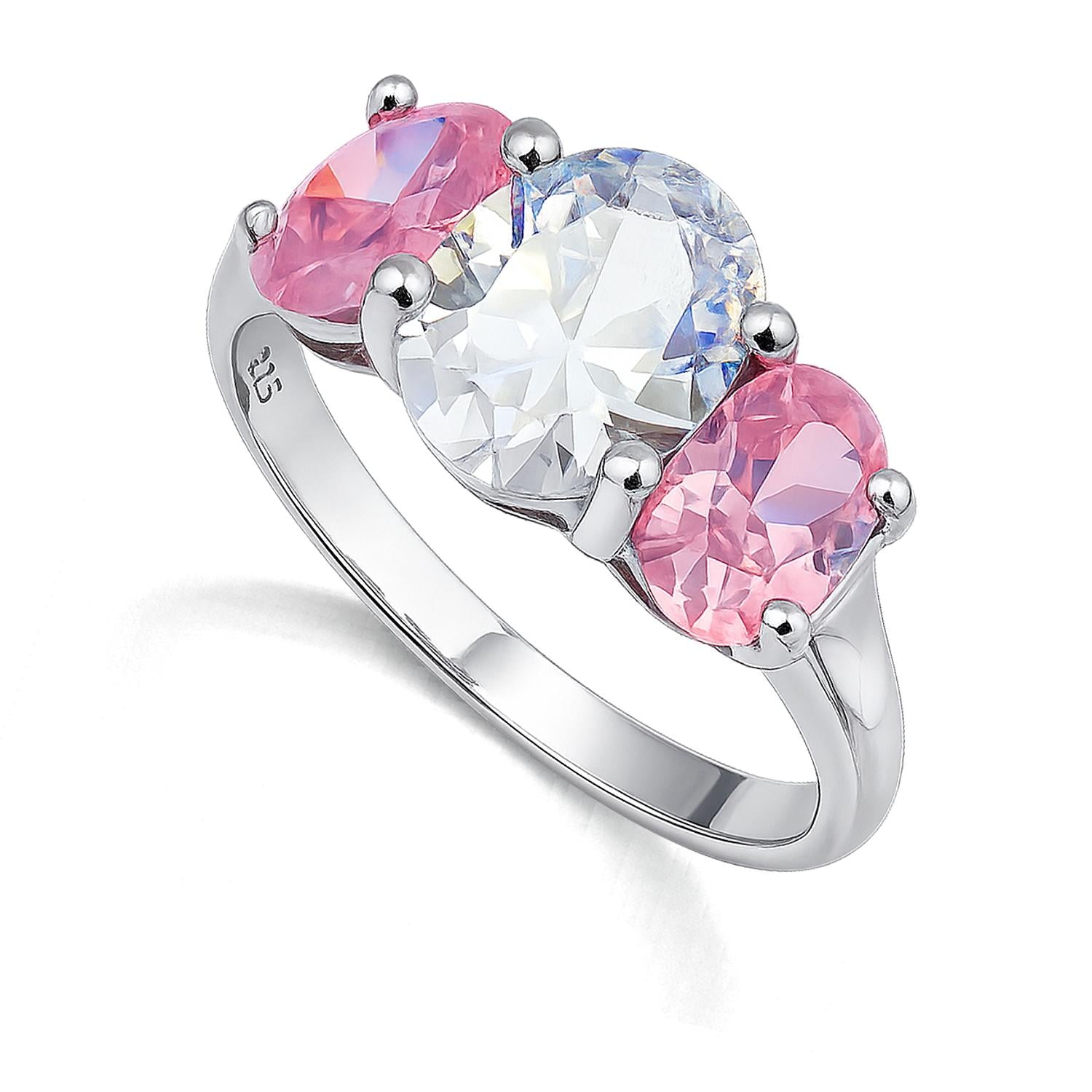 925 Sterling Silver CZ Romance Ring