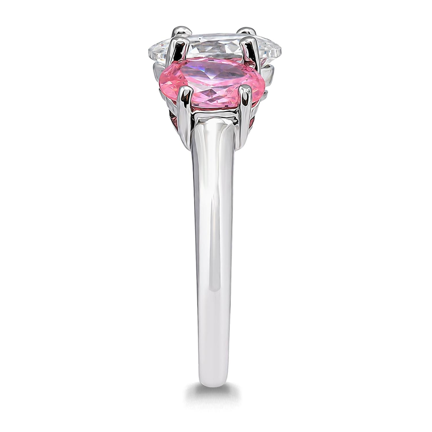 925 Sterling Silver CZ Romance Ring