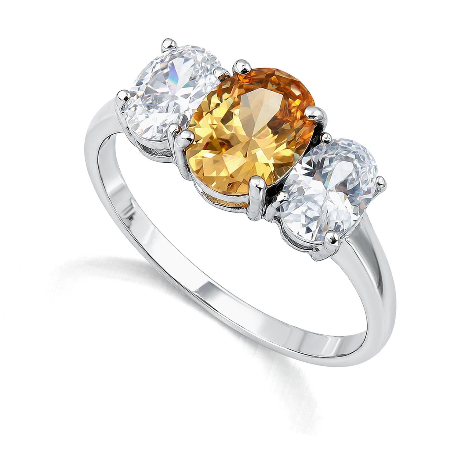925 Sterling Silver CZ Romance Ring