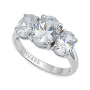 925 Sterling Silver CZ Romance Ring