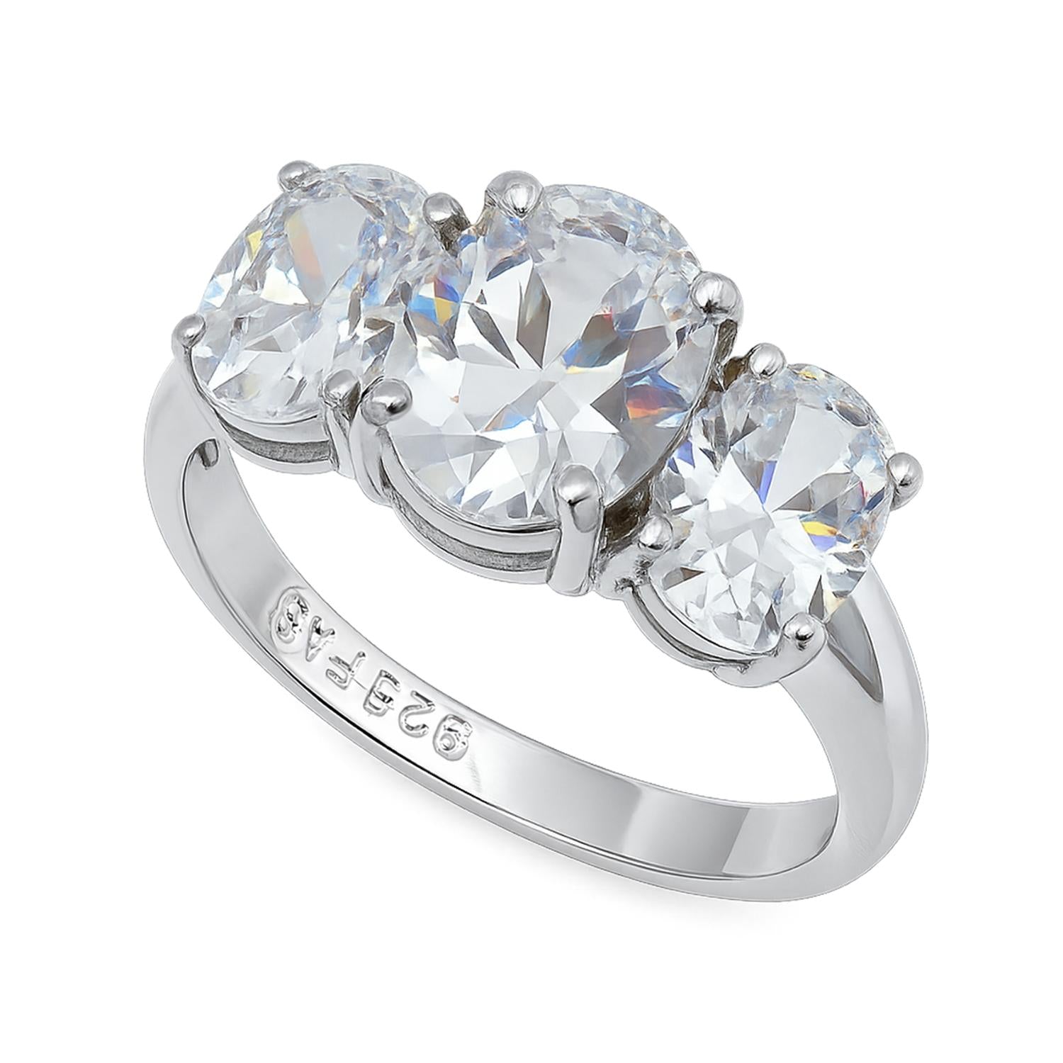 925 Sterling Silver CZ Romance Ring