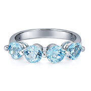 Quatre Blue Topaz Ring