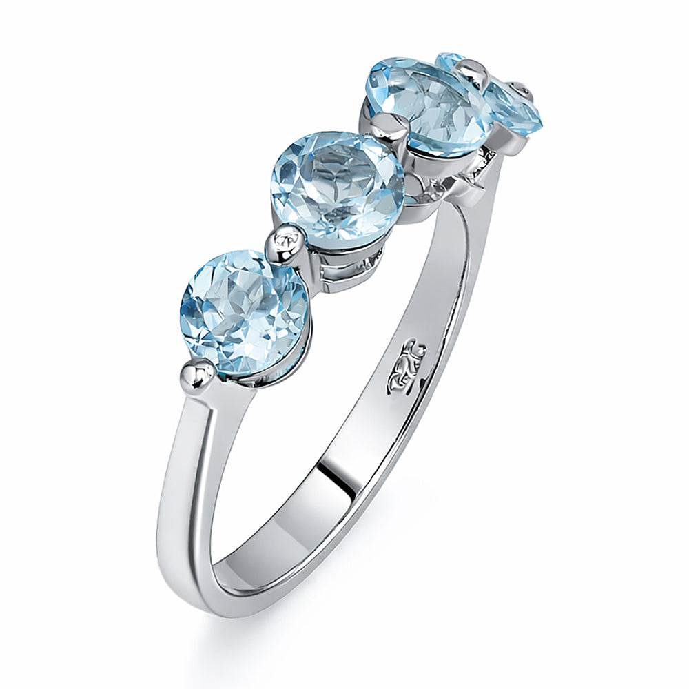 Quatre Blue Topaz Ring