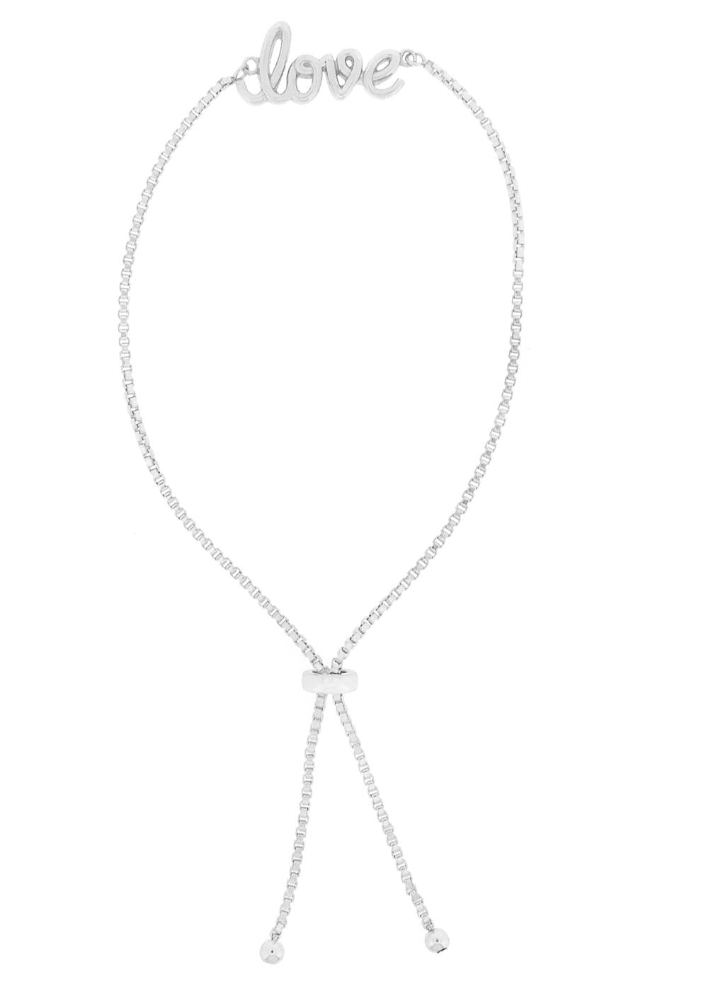 925 Sterling Silver Feeling Love Adjustable Bracelet For Women