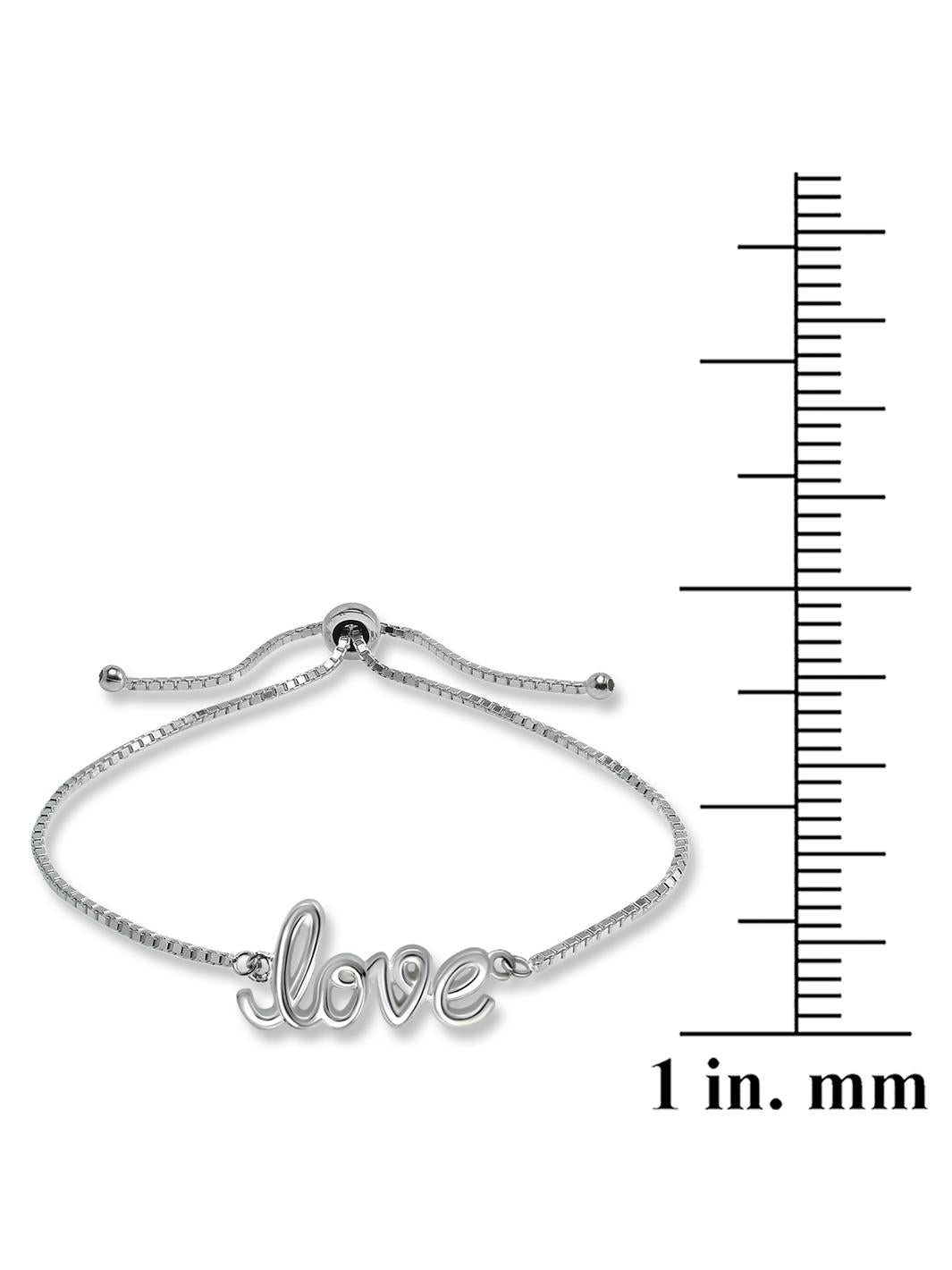 925 Sterling Silver Feeling Love Adjustable Bracelet For Women
