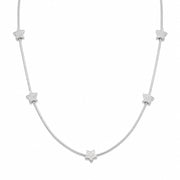 925 Sterling Silver Italian Starlight Necklace 16 Inches For Women