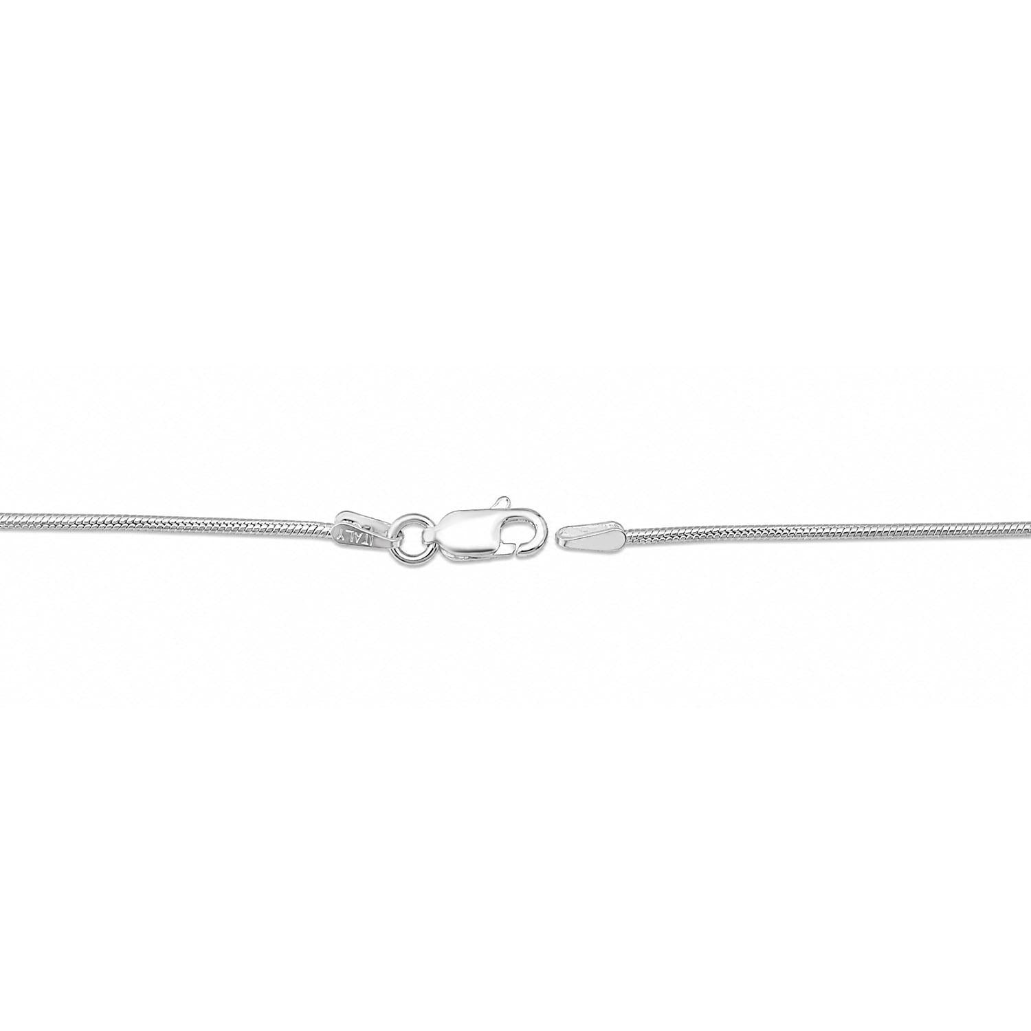 925 Sterling Silver Italian Glittering Heart Necklace 16 Inches For Women