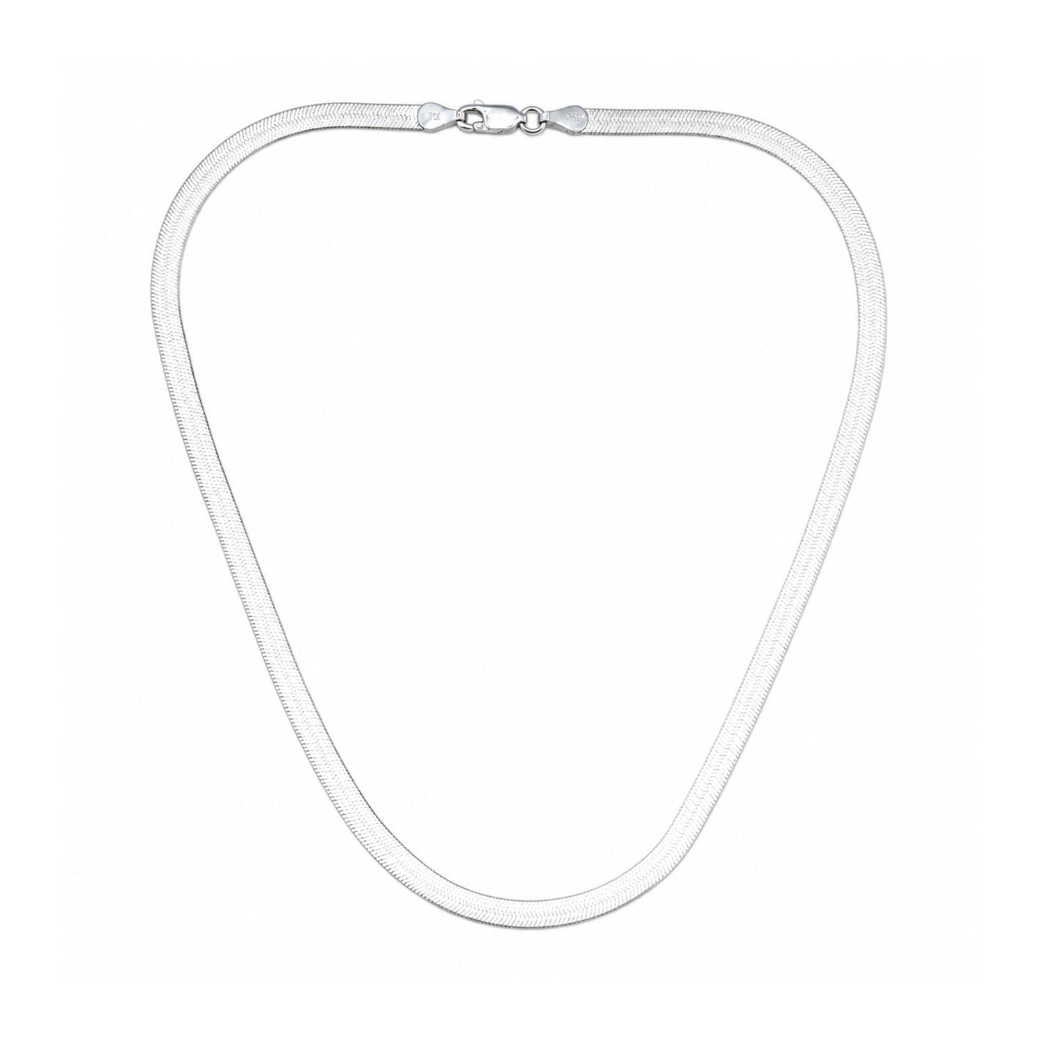 925 Sterling Silver Italian Sleek Necklace For Women