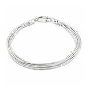 925 Sterling Silver Silk Layer Bracelet 7 Inches For Women
