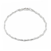 925 Sterling Silver Silk Dot Bracelet 7 Inches For Women