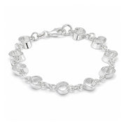 925 Sterling Silver Nova Heart Bracelet 7 Inches For Women