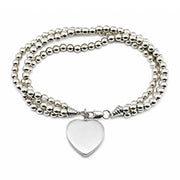 925 Sterling Silver Amour Charm Bracelet 7 Inches For Women