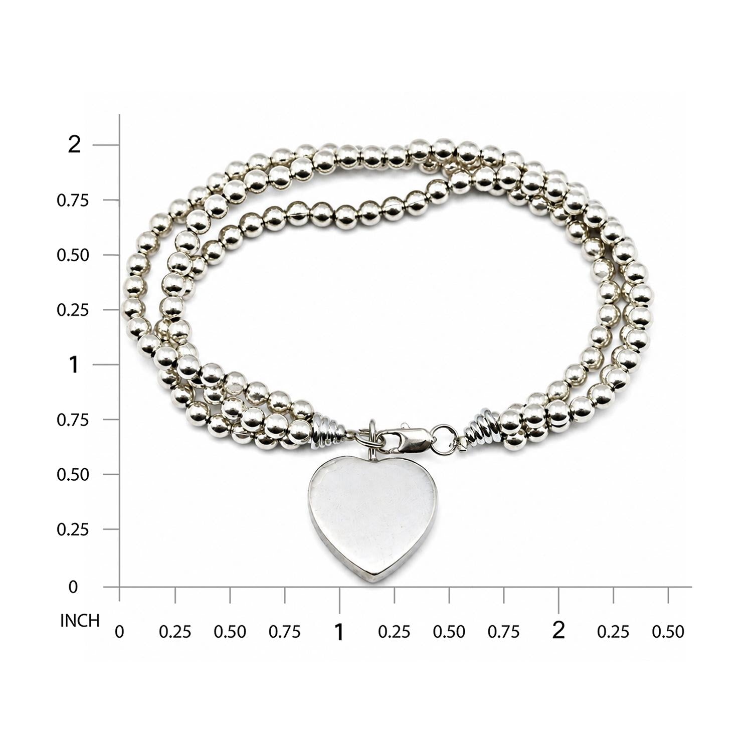 925 Sterling Silver Amour Charm Bracelet 7 Inches For Women