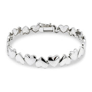 925 Sterling Silver Eternal Heart Bracelet 7 Inches For Women