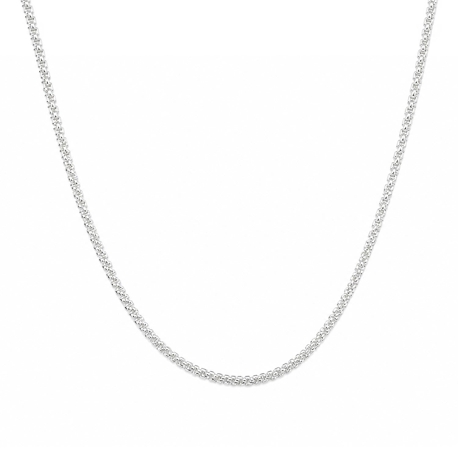 925 Sterling Silver Bare Chain Necklace 20 – 24 Inches for Women