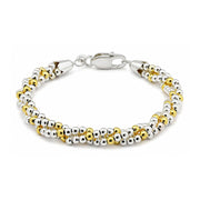 925 Sterling Silver 18K Gold Duo Luxe Bracelet For Women