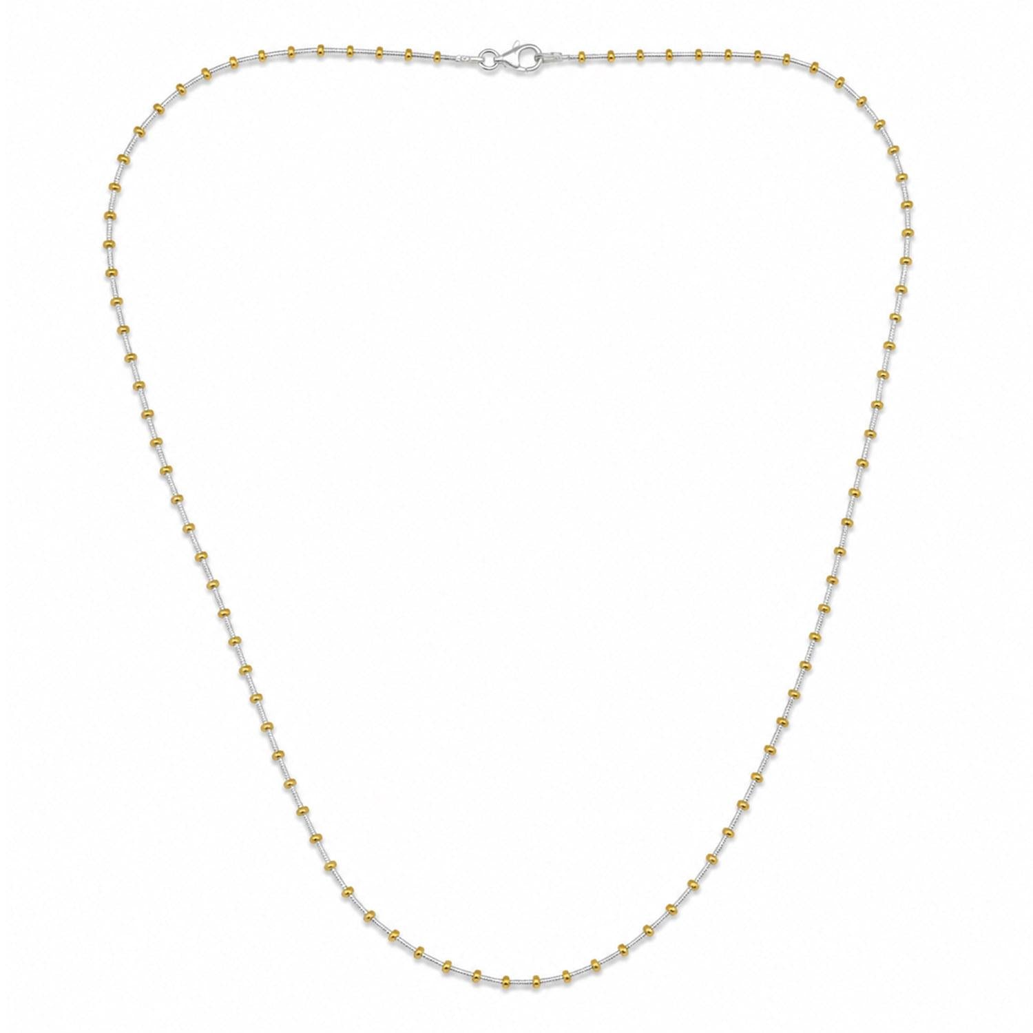 925 Sterling Silver 18K Gold Plated Gilded Necklace