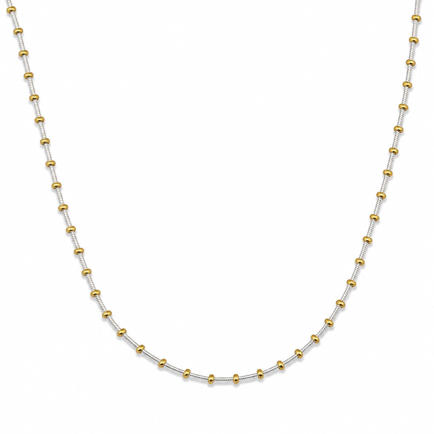 925 Sterling Silver 18K Gold Plated Gilded Necklace