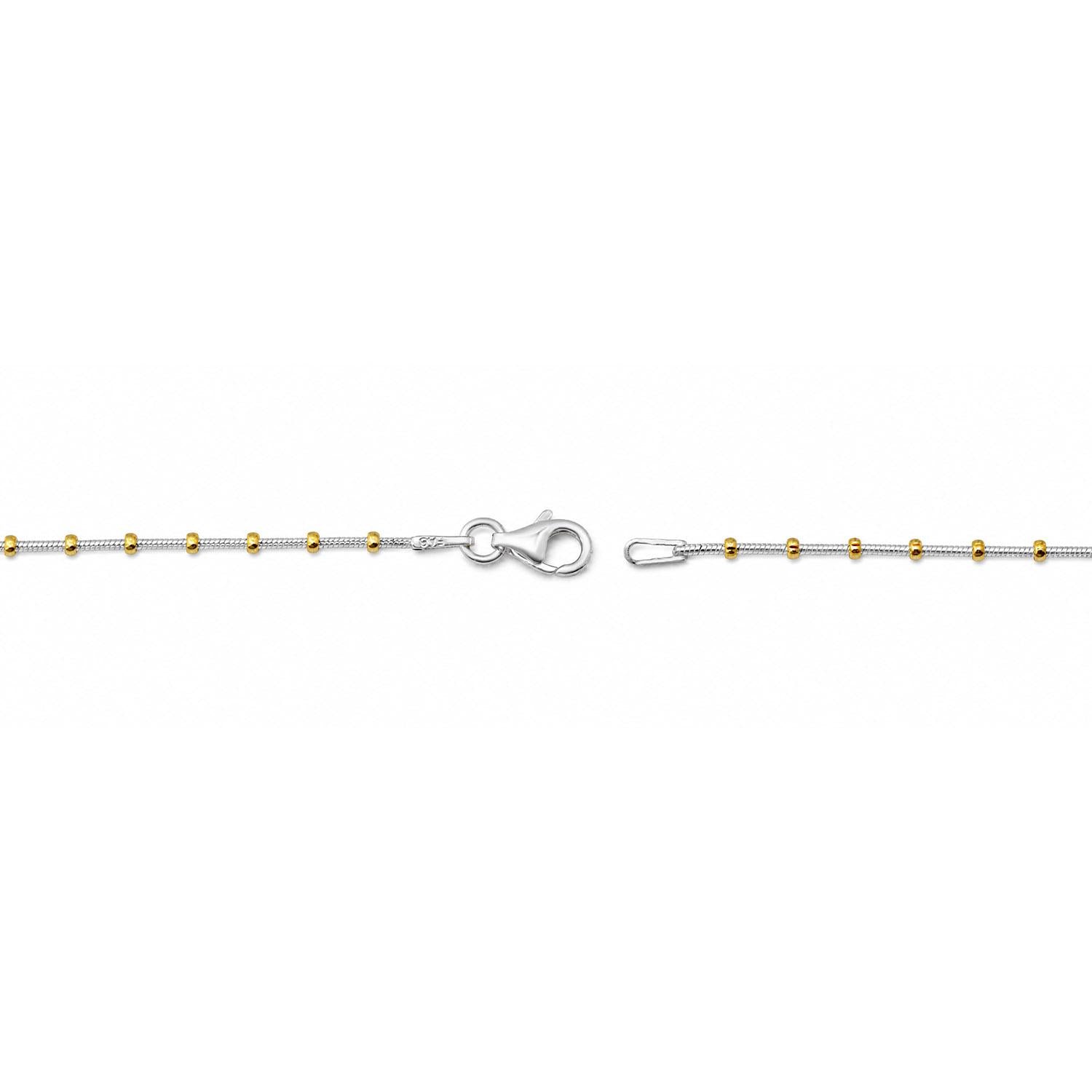 925 Sterling Silver 18K Gold Plated Gilded Necklace