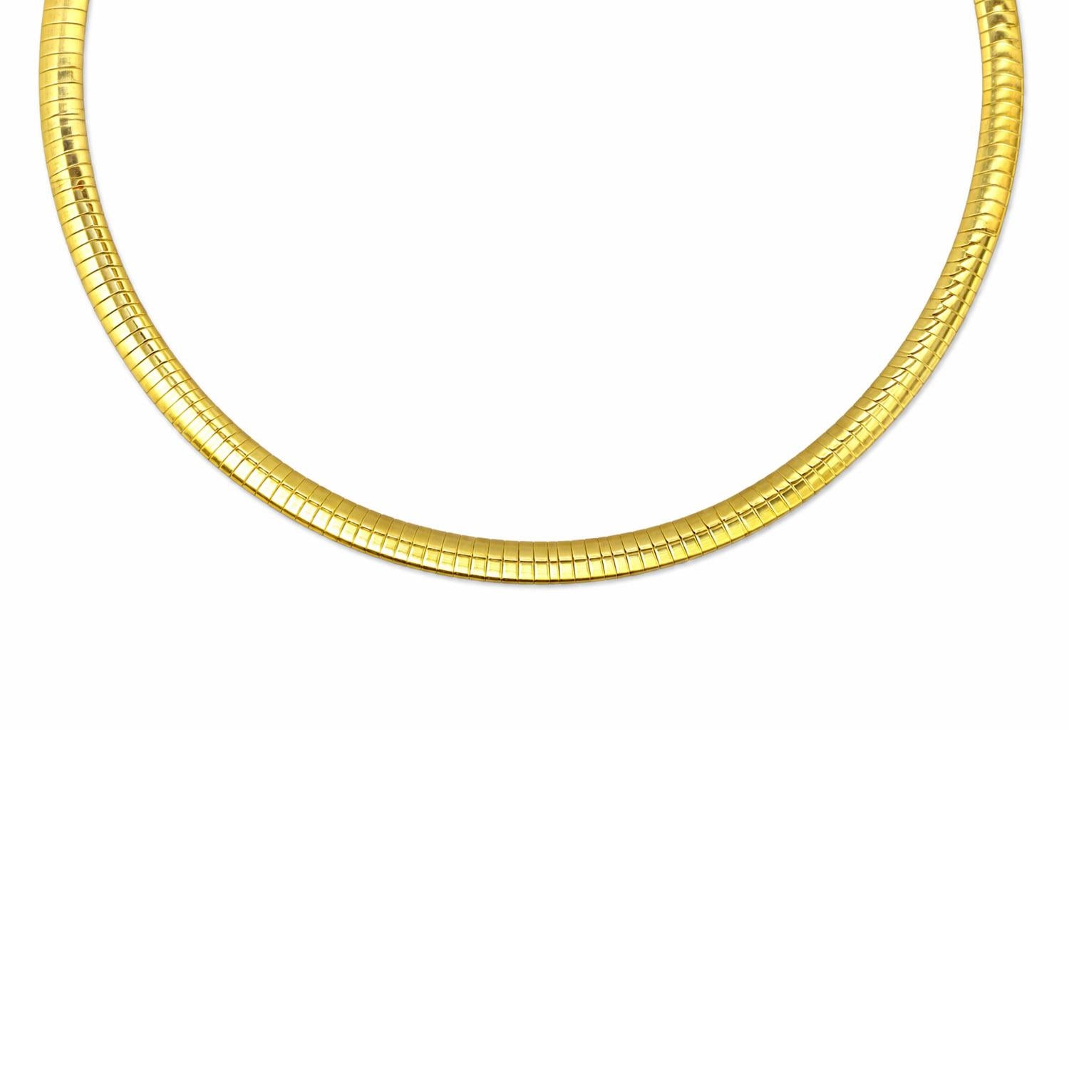 925 Sterling Silver 18K Gold Plated Duo Sleek Necklace For Women