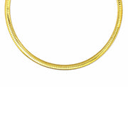 925 Sterling Silver 18K Gold Plated Duo Sleek Necklace For Women