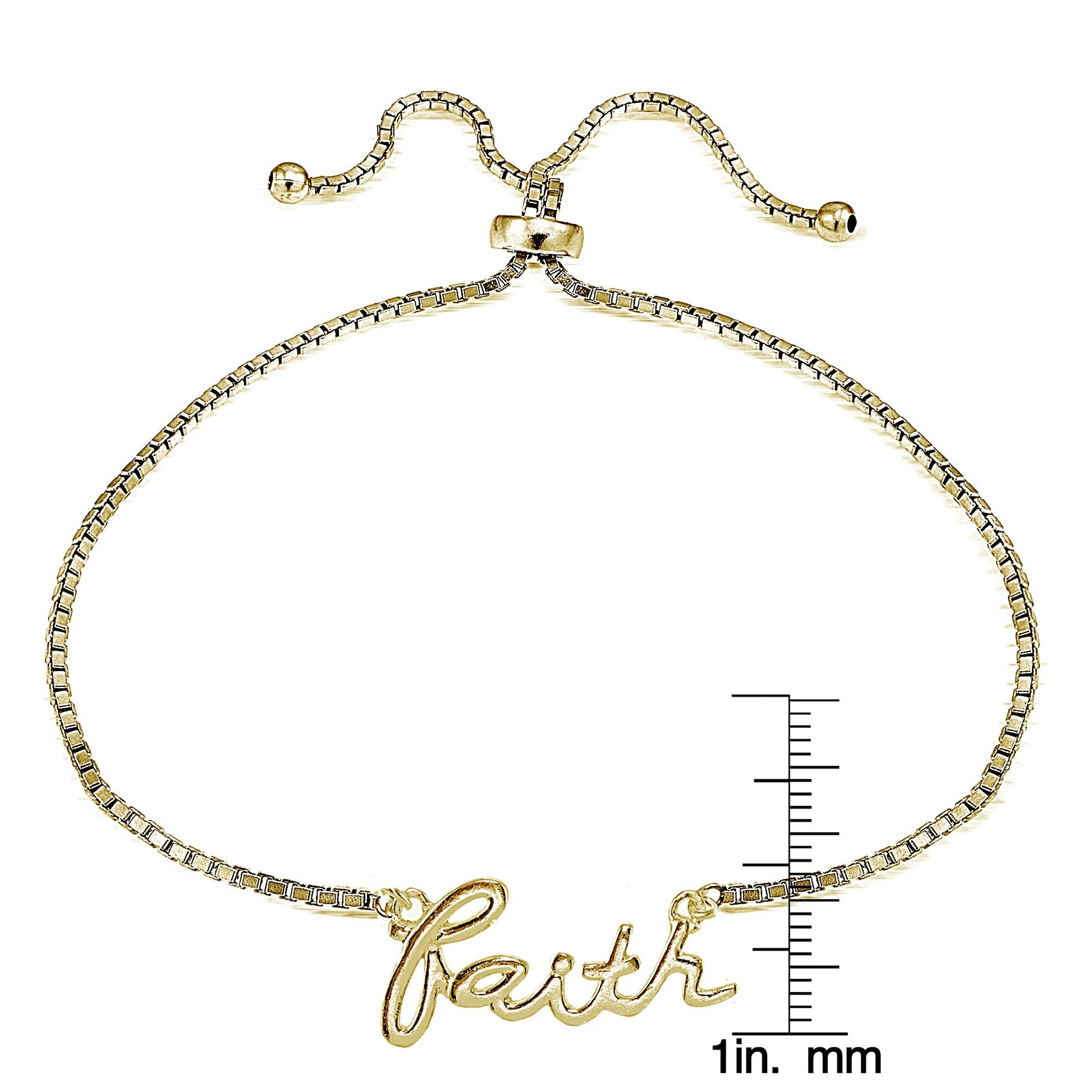 925 Sterling Silver Freeling Faith Adjustable Bracelet For Women