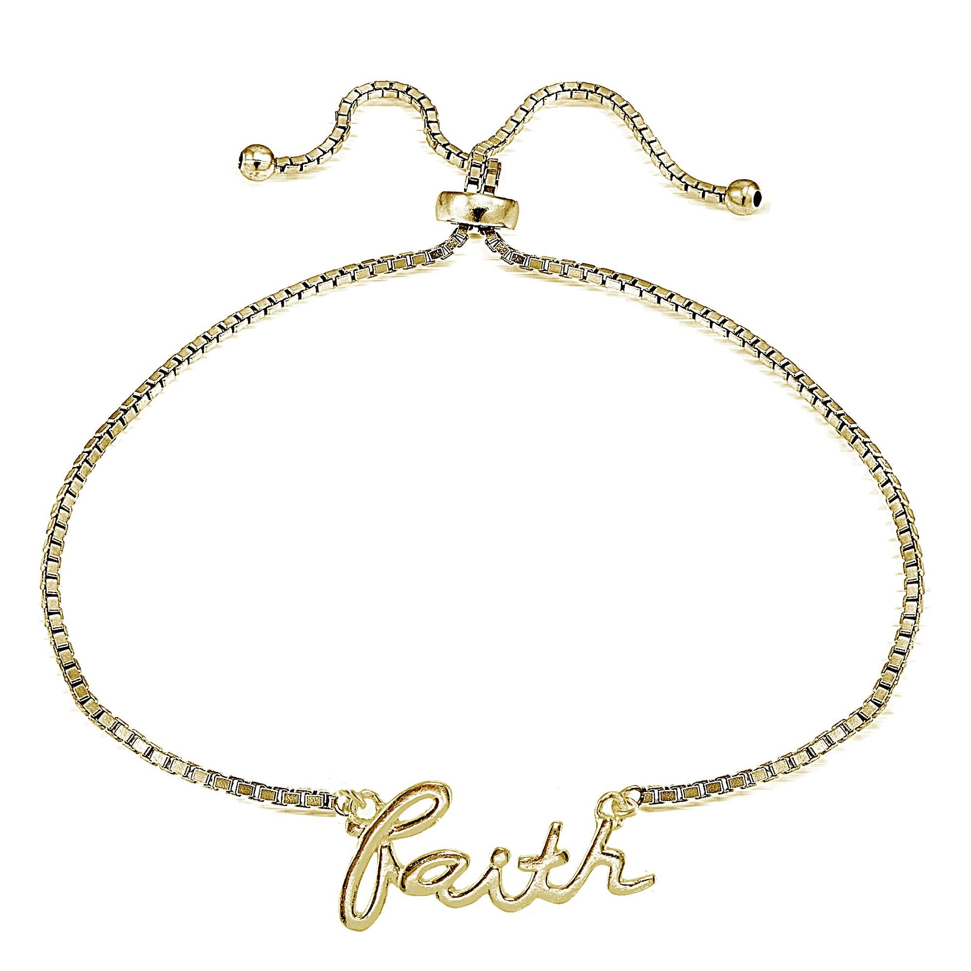 925 Sterling Silver Freeling Faith Adjustable Bracelet For Women