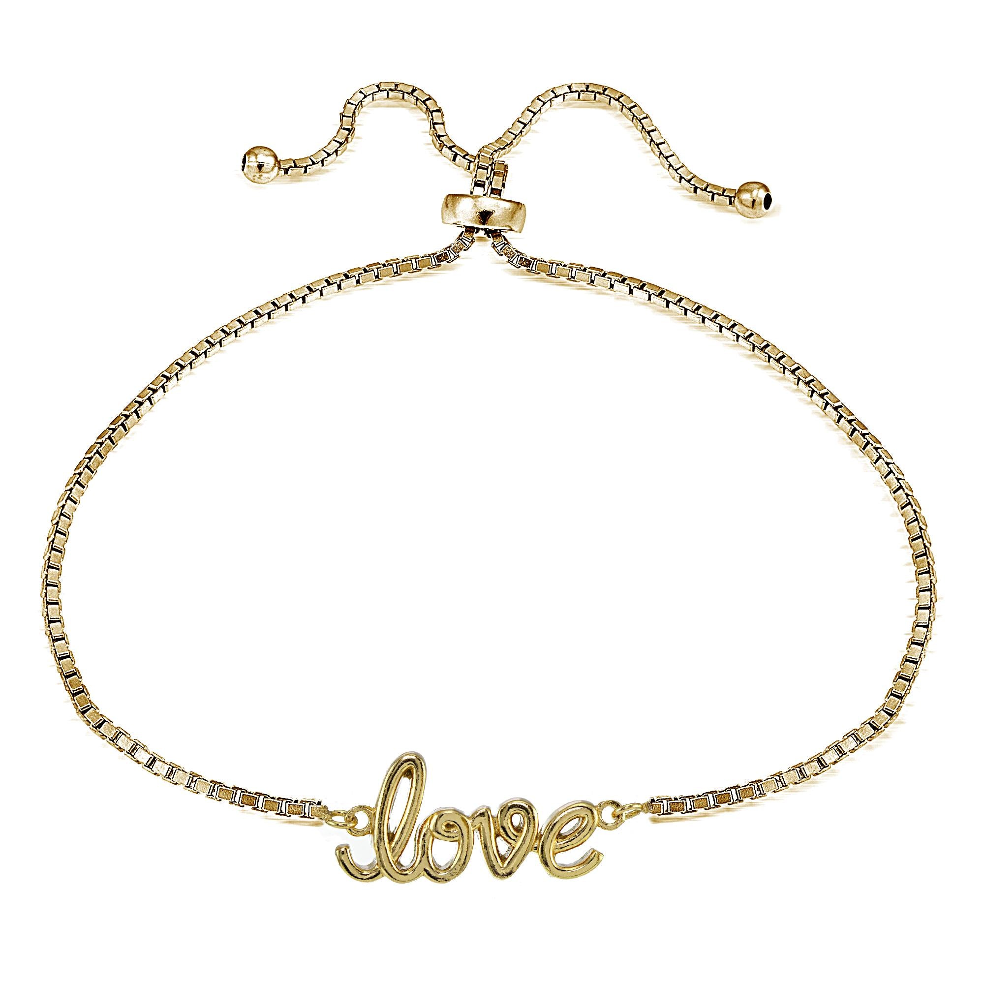 925 Sterling Silver Feeling Love Adjustable Bracelet For Women