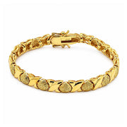 925 Sterling Silver 18K Gold Plated X&O Bracelet For Women