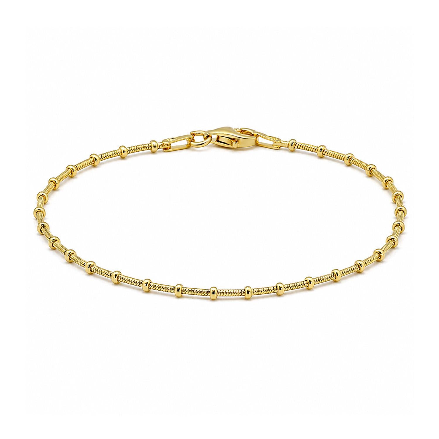 925 Sterling Silver 18K Gold Plated Gilded Bracelet For Women